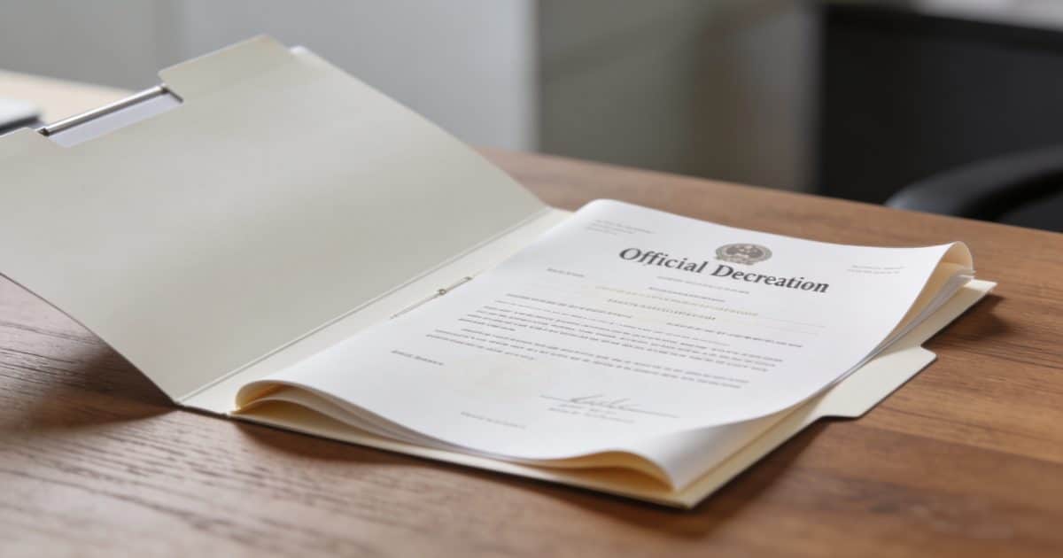 dossier apl ouvert sur bureau avec decret officiel