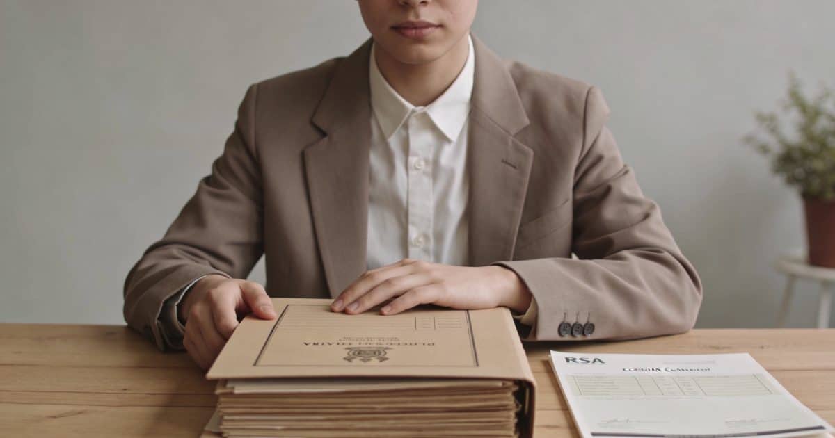 jeune adulte assis recevant dossier heritage et rsa